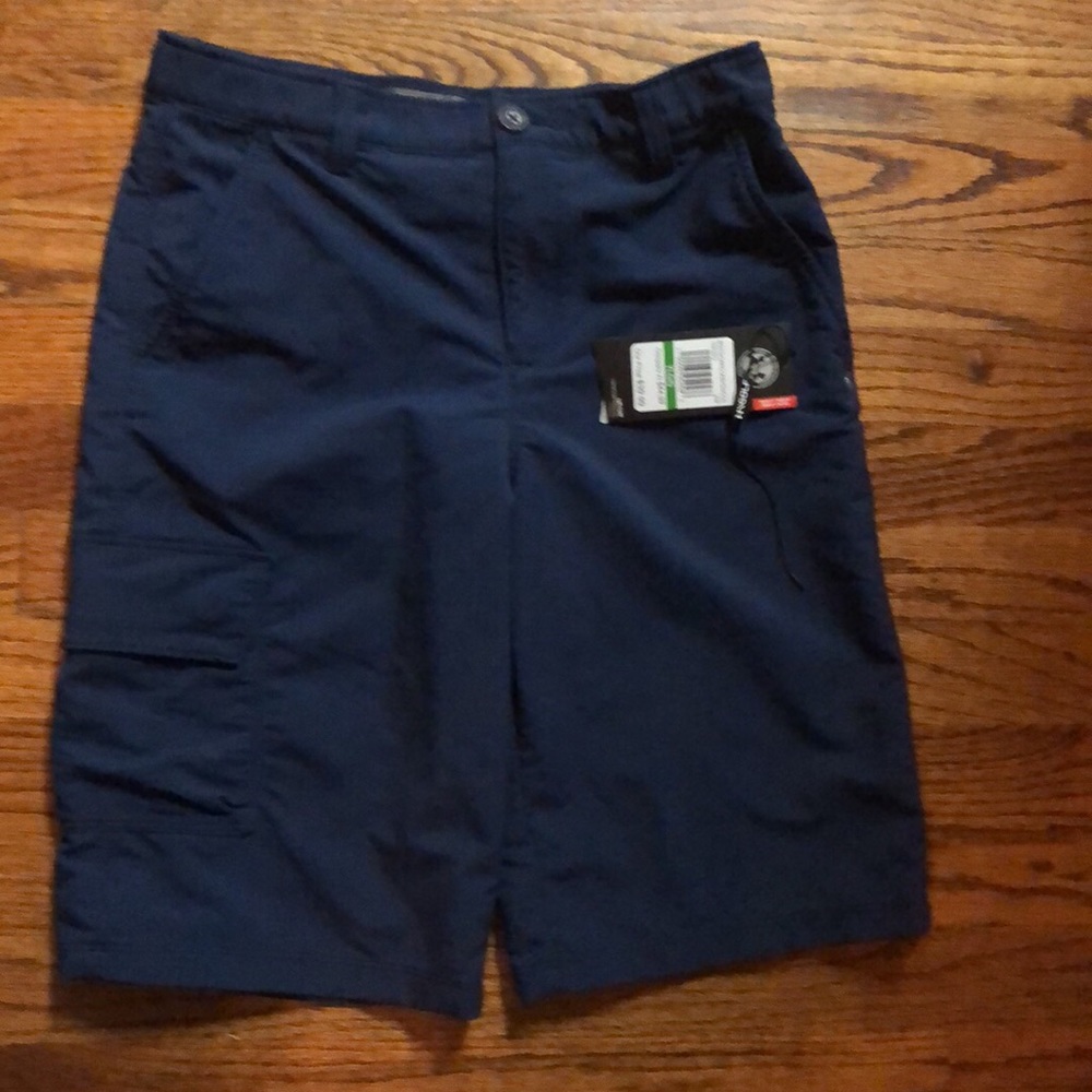U A Youth Lg Shorts Navy Blue New with Tags
